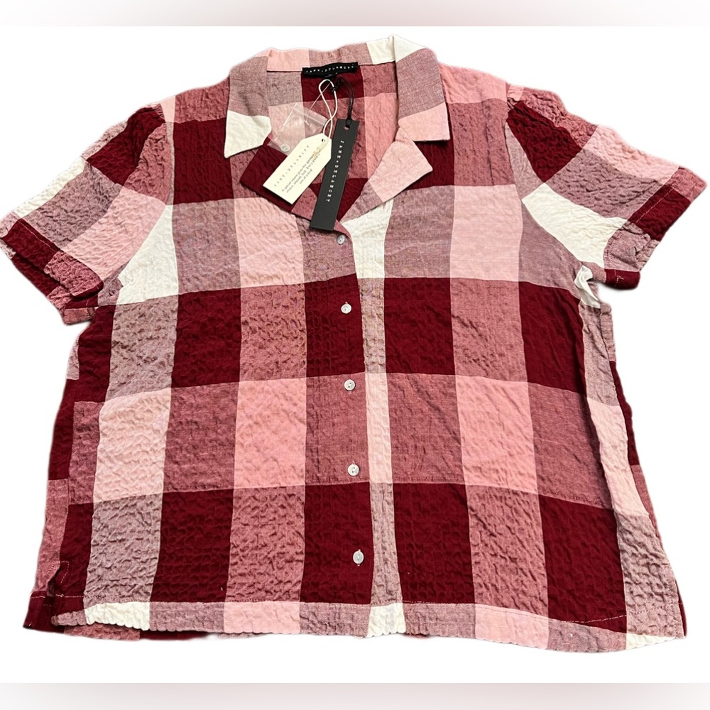 Ladies short sleeve button down shirt - Picture 2 of 6